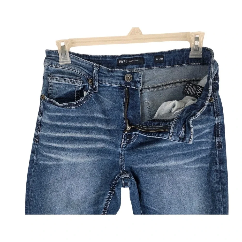 BKE Jake Jeans Mens 32x30 Blue Straight Leg Medium Wash Stretch Denim